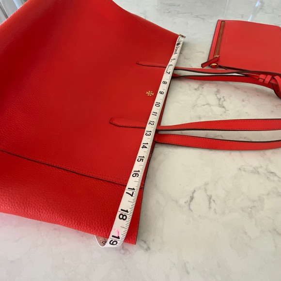 Tory Burch Blake Tote Red/Orange - Picture 9 of 11